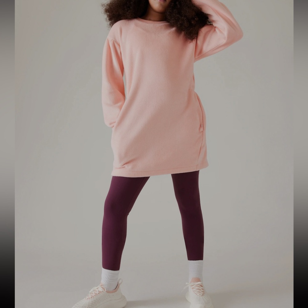 Light pink cozy Athleta girl dress